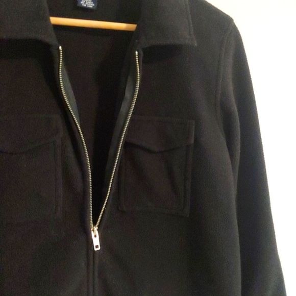 Gap black soft fleece full zip jacket - Picture 2 of 6